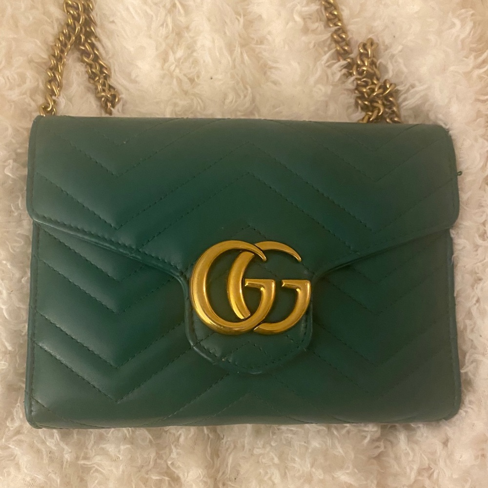Gucci Marmont Wallet on Chain *RARE COLOR*
